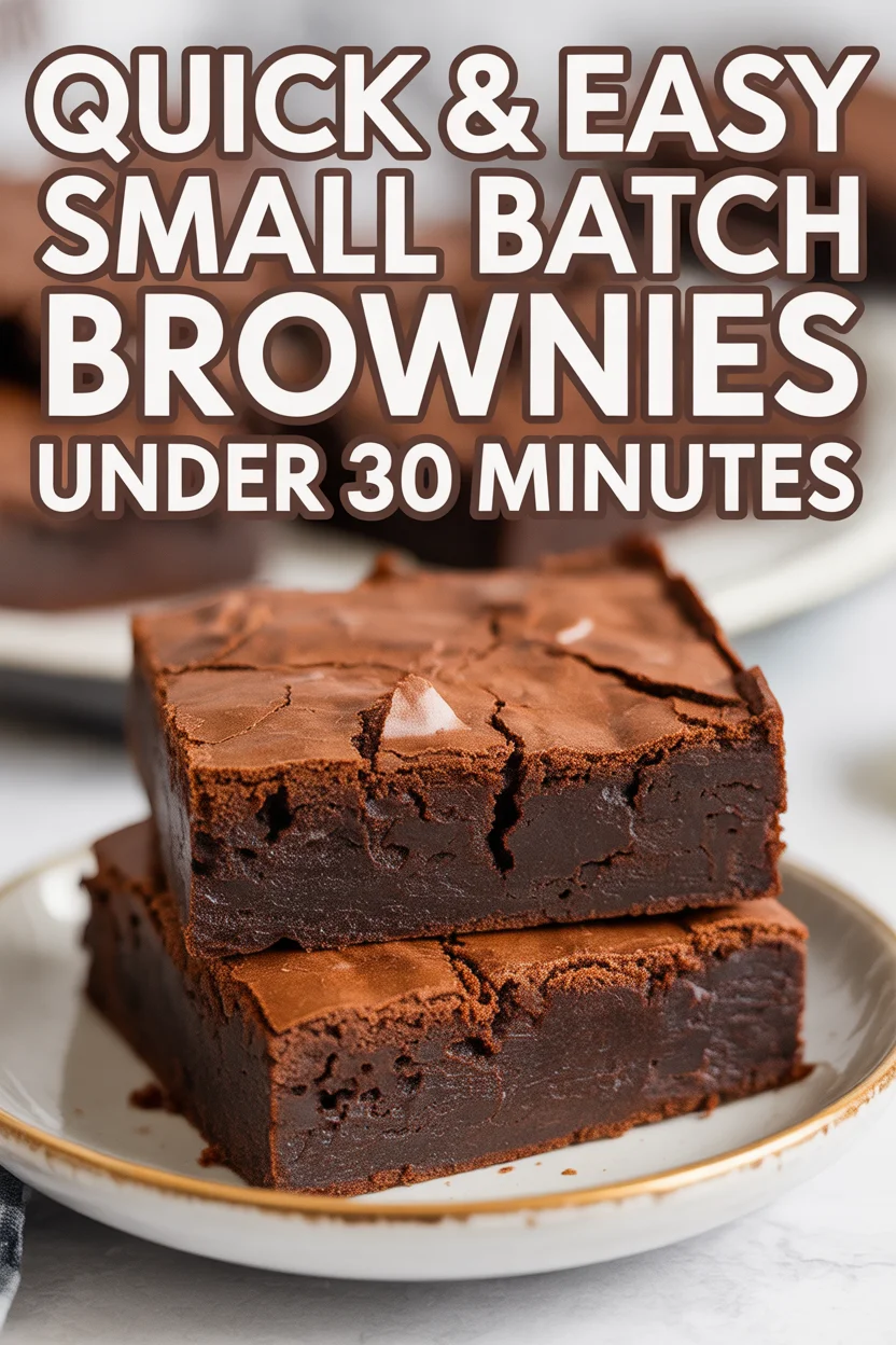 Quick & Easy Small Batch Brownies Under 30 Minutes