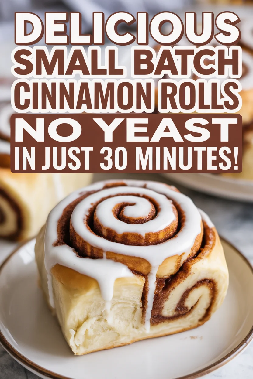 small batch cinnamon rolls no yeast