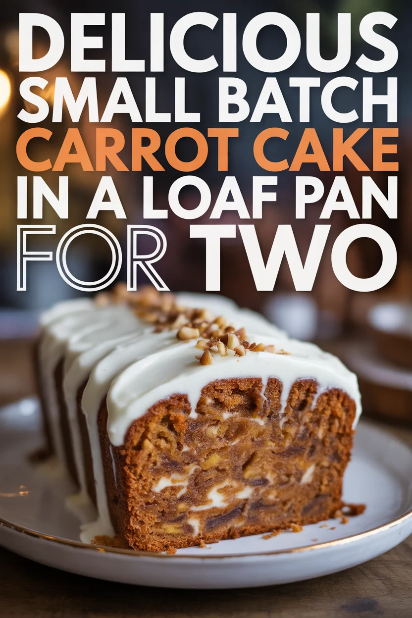 Delicious Small Batch Carrot Cake in a Loaf Pan for Two