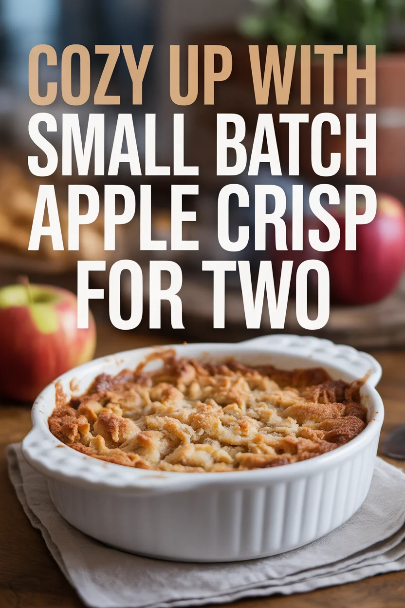 small batch apple crisp for two