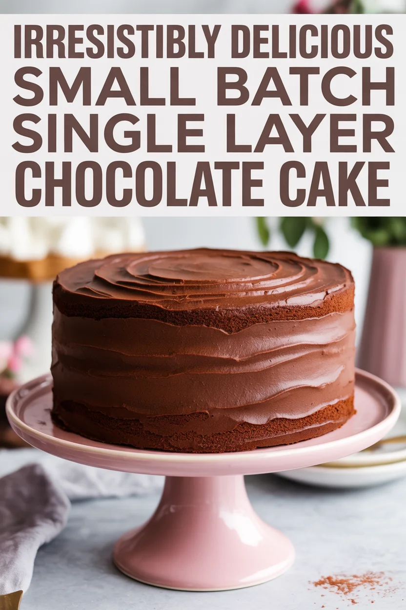 small batch single layer chocolate cake