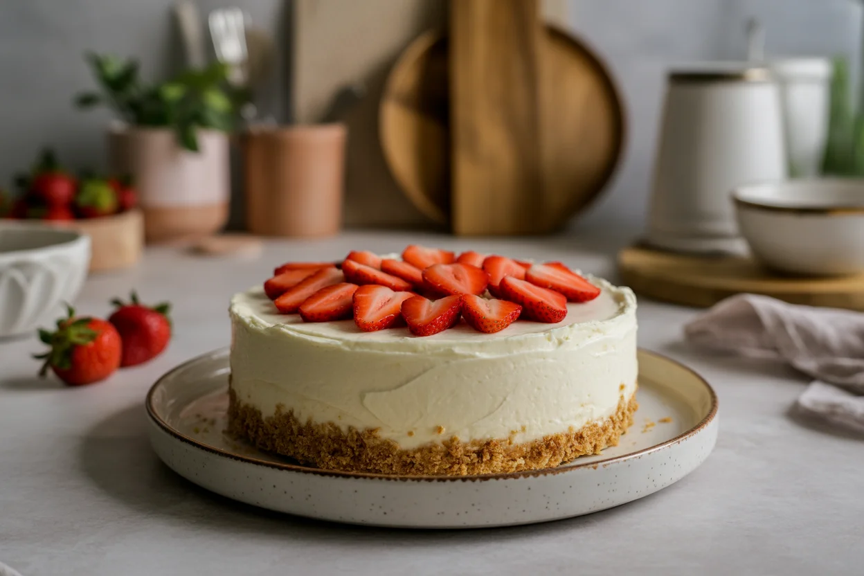 small batch no-bake cheesecake for two