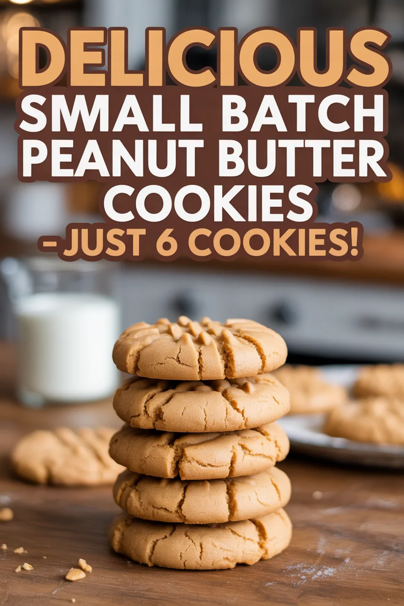 small batch peanut butter cookies 6 cookies