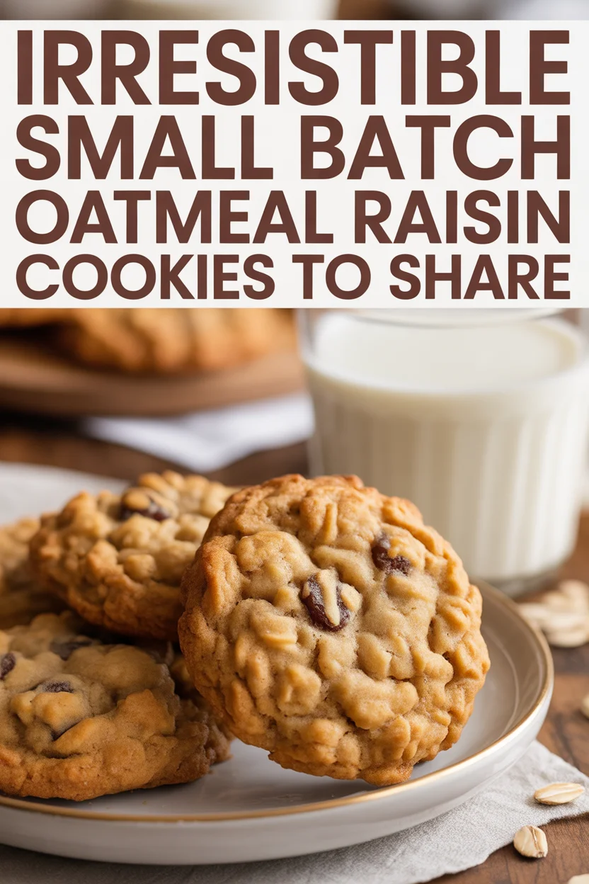 small batch oatmeal raisin cookies