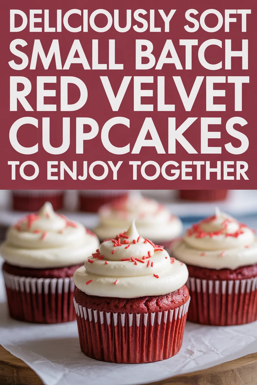 Deliciously Soft Small Batch Red Velvet Cupcakes to Enjoy Together