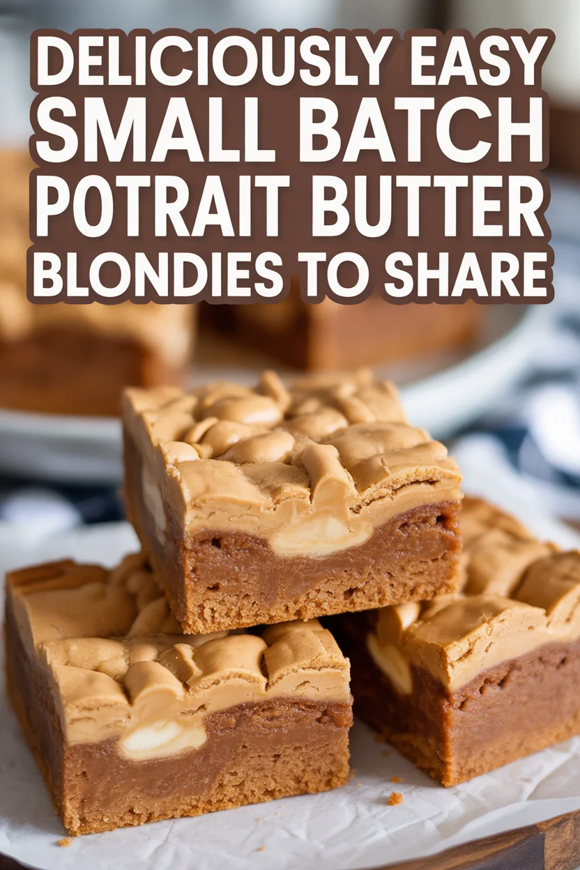 Deliciously Easy Small Batch Peanut Butter Blondies to Share
