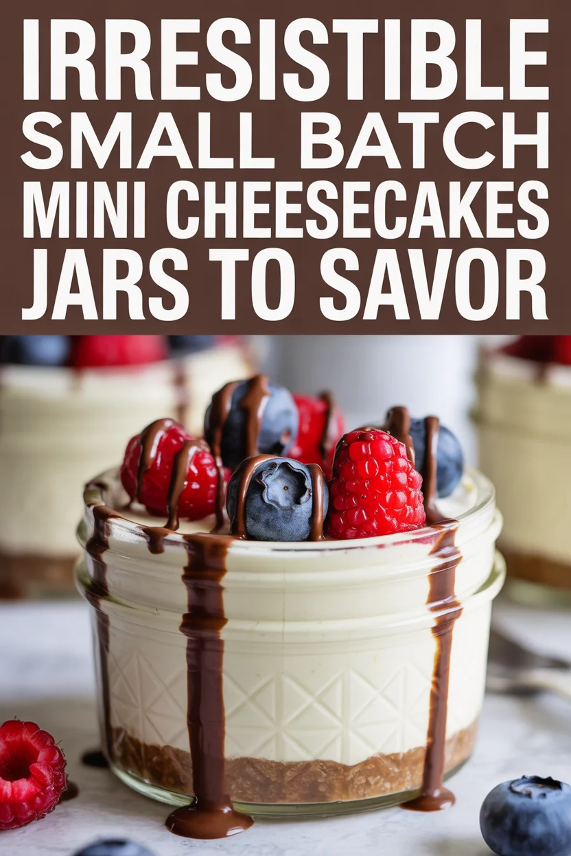 small batch mini cheesecakes jars