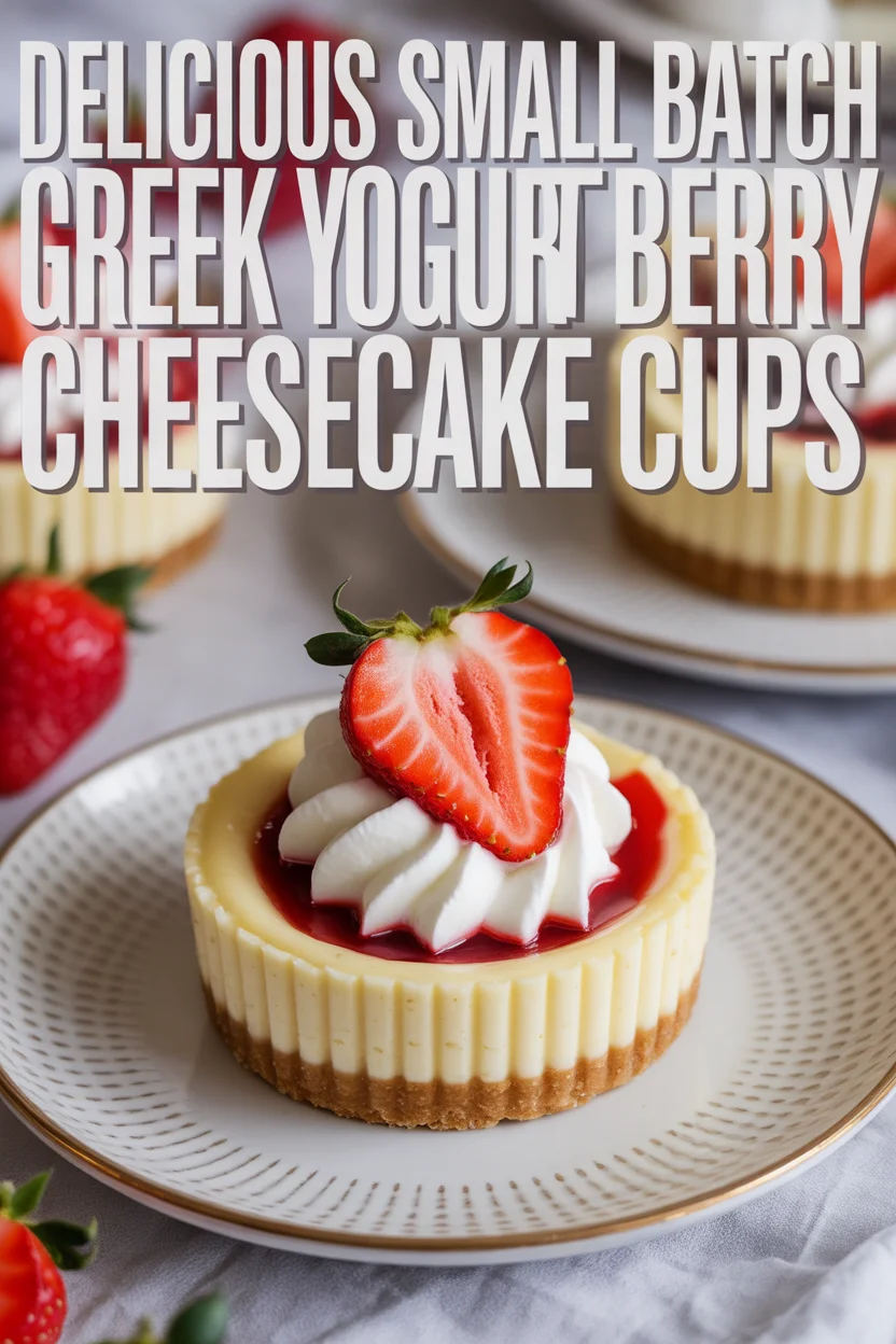 Small Batch Greek Yogurt Berry Cheesecake Cups