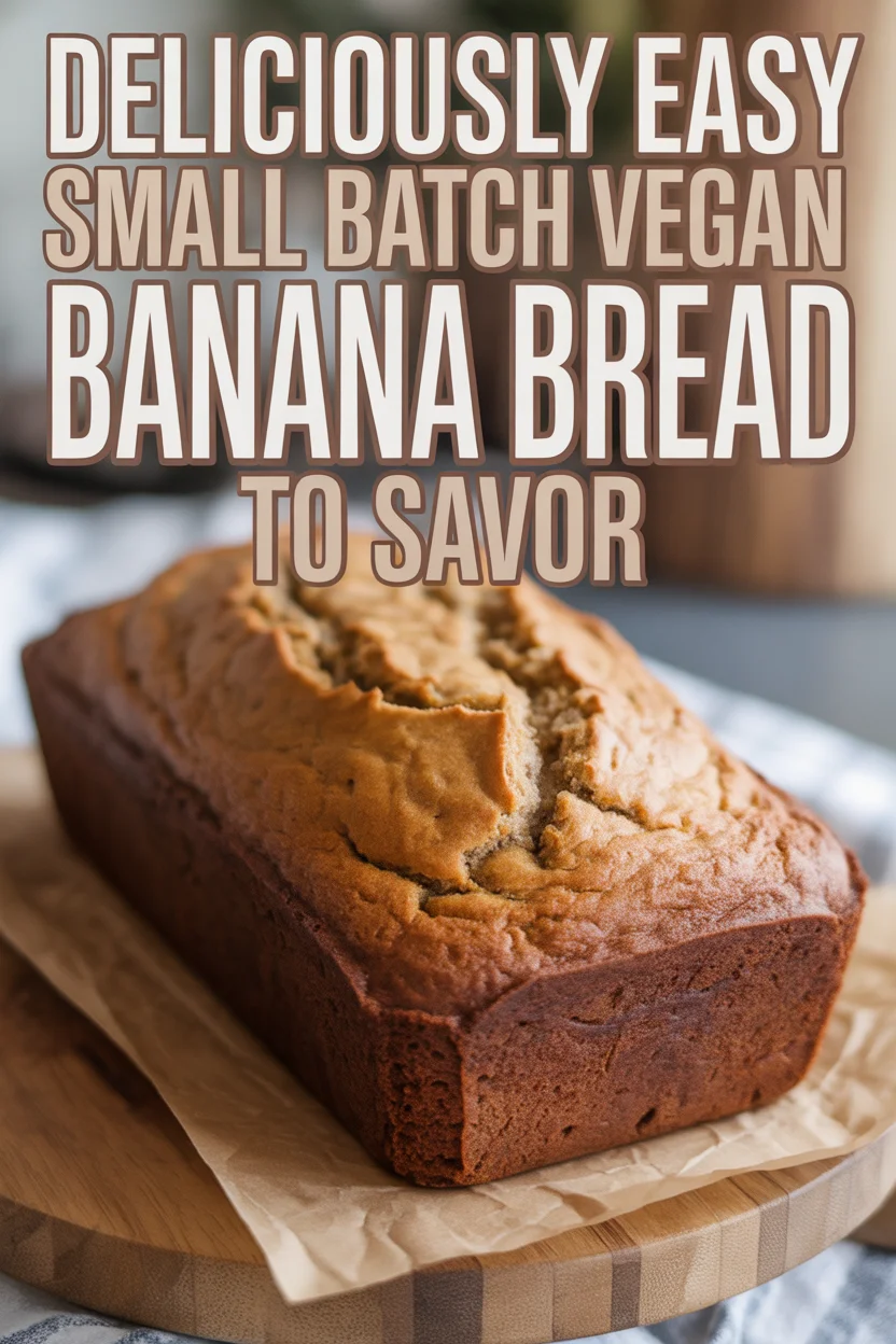 Deliciously Easy Small Batch Vegan Banana Bread to Savor