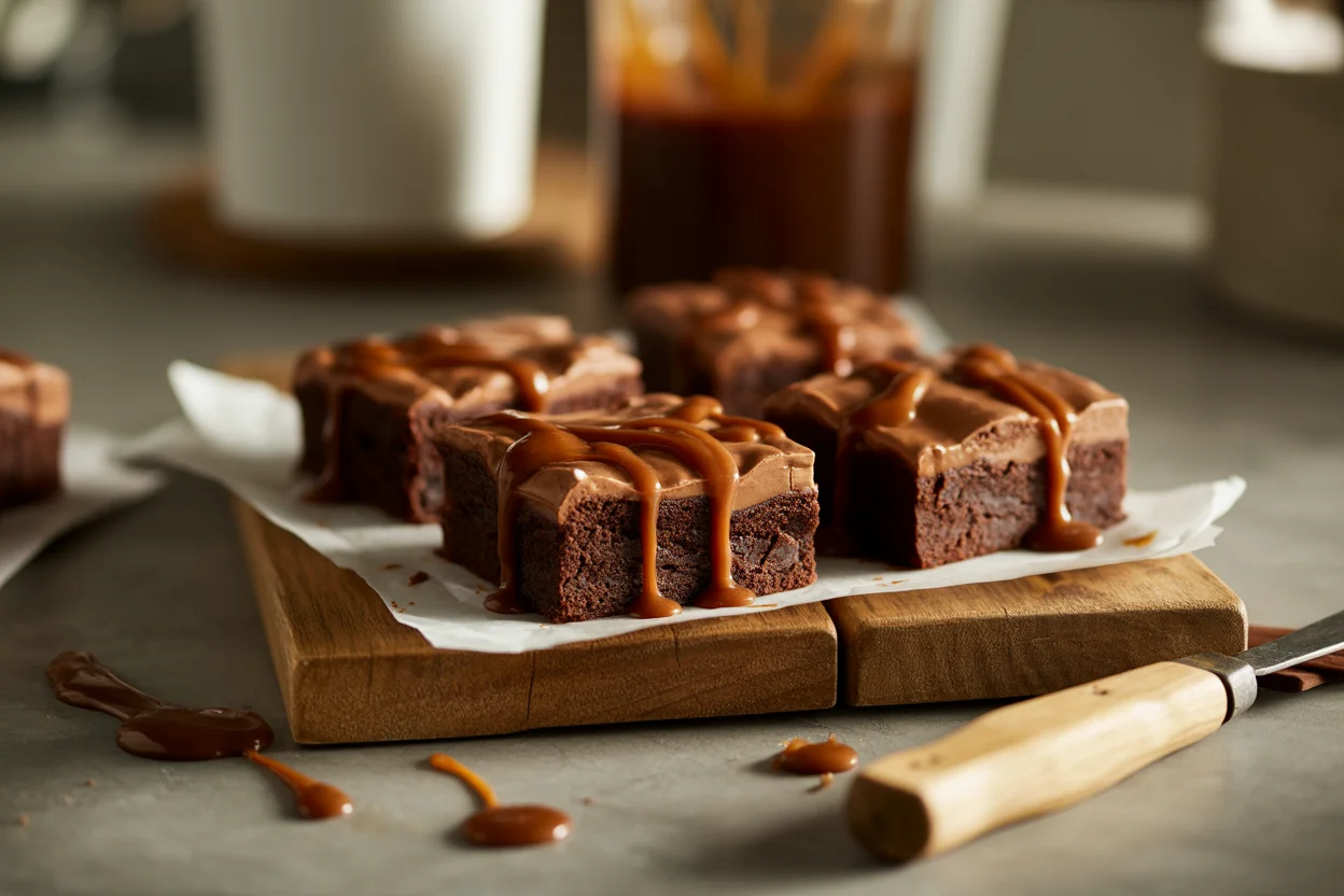 Deliciously Decadent Small Batch Salted Caramel Brownies