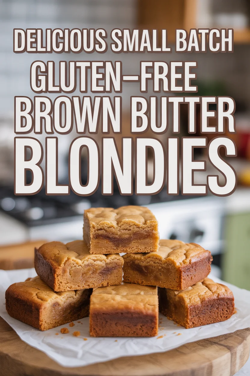 Delicious Small Batch Gluten-Free Brown Butter Blondies