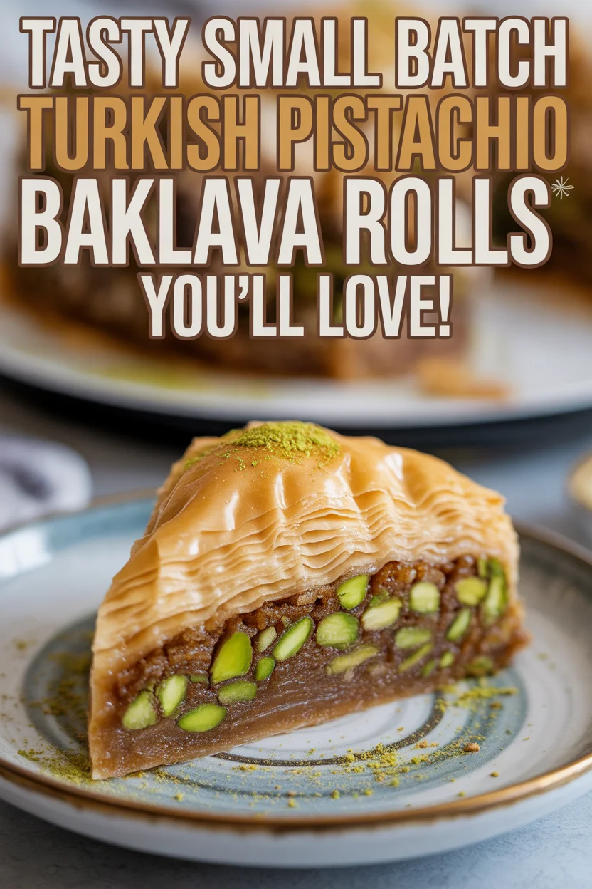 Small Batch Turkish Pistachio Baklava Rolls