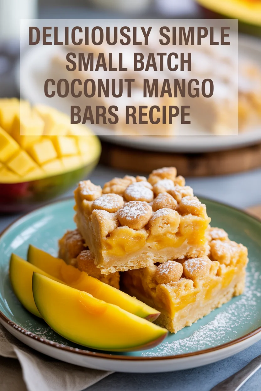 Small Batch Coconut Mango Bars
