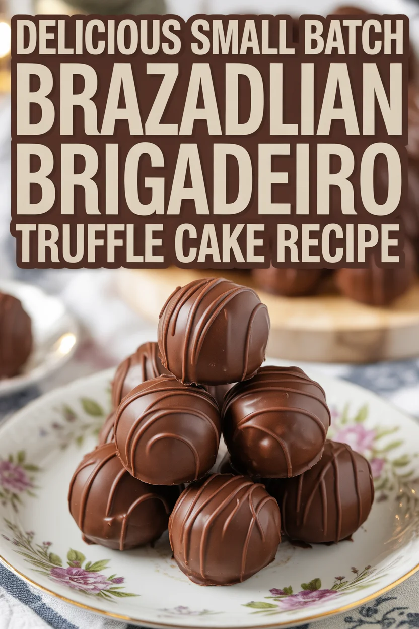 Delicious Small Batch Brazilian Brigadeiro Truffle Cake Recipe