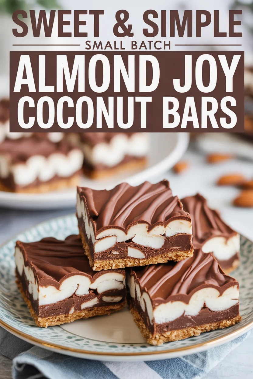 Sweet & Simple Small Batch Almond Joy Coconut Bars
