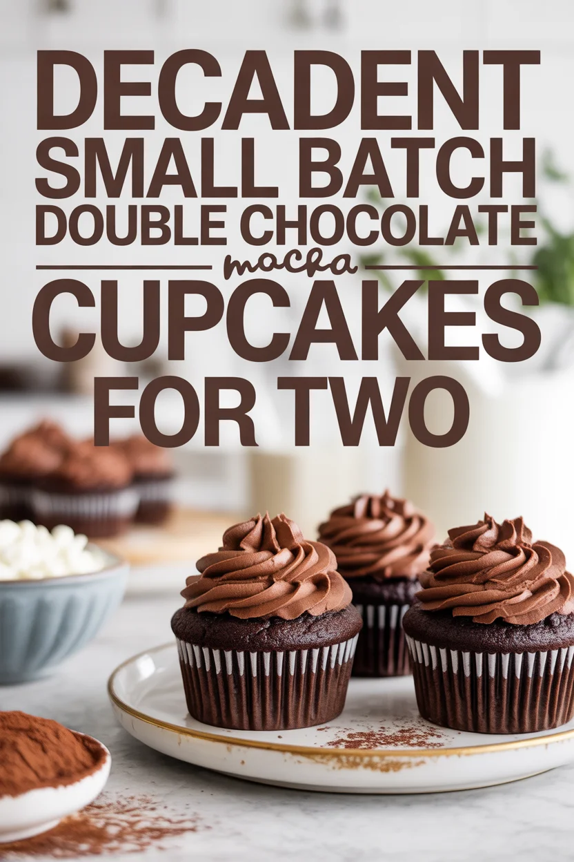 Decadent Small Batch Double Chocolate Mocha Cupcakes for Two