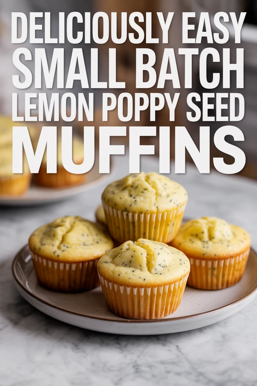 Deliciously Easy Small Batch Lemon Poppy Seed Muffins