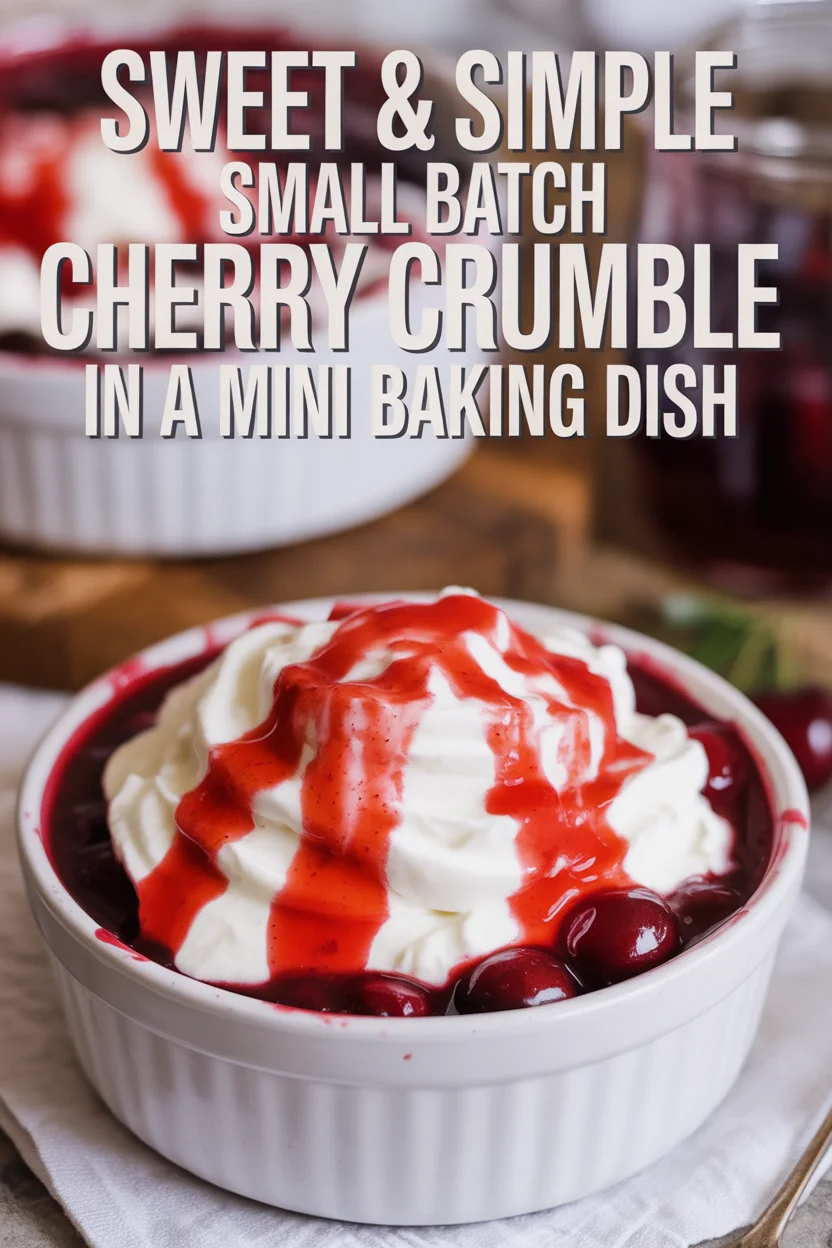 Small Batch Cherry Crumble (Mini Baking Dish)