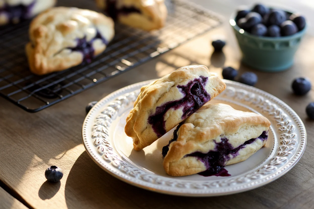 Small Batch Blueberry Scones with Vanilla Glaze
