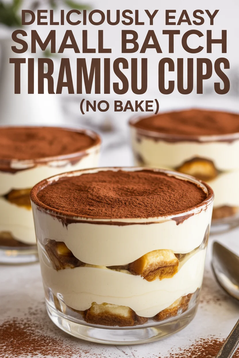 Deliciously Easy Small Batch Tiramisu Cups (No Bake)