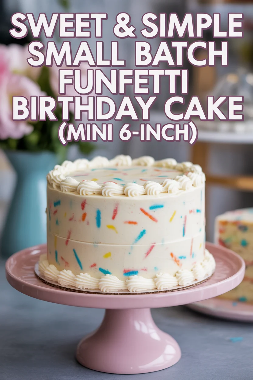 Small Batch Funfetti Birthday Cake (Mini 6-inch)