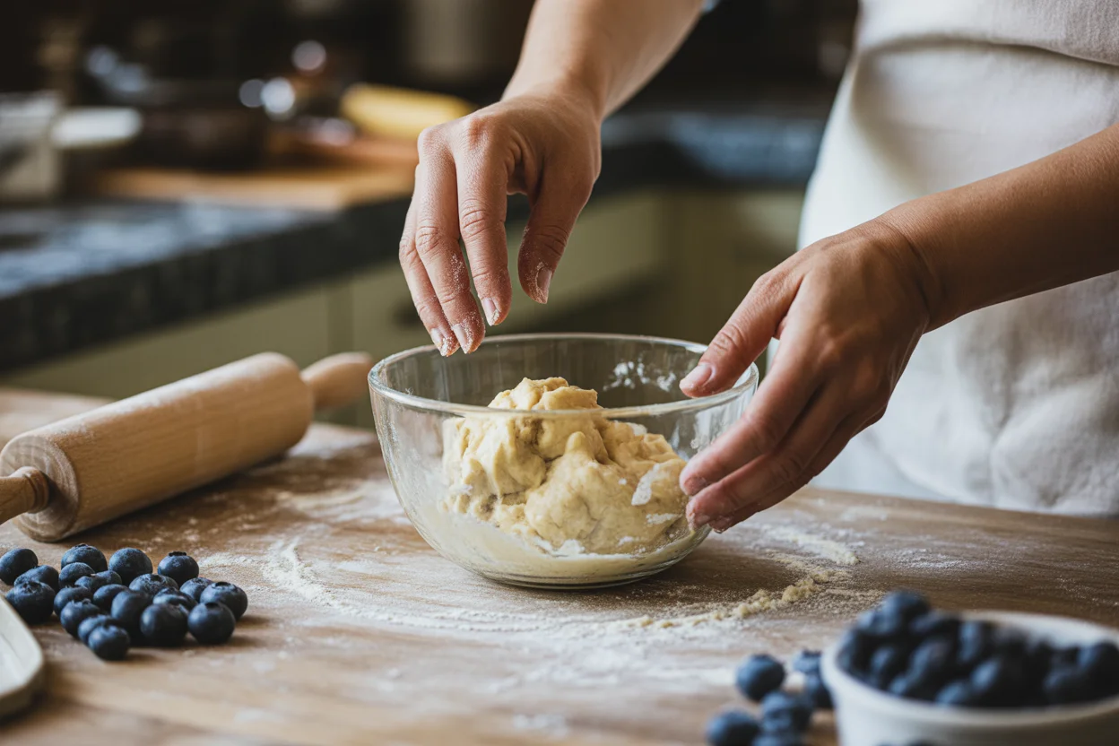 Small Batch Blueberry Scones with Vanilla Glaze
