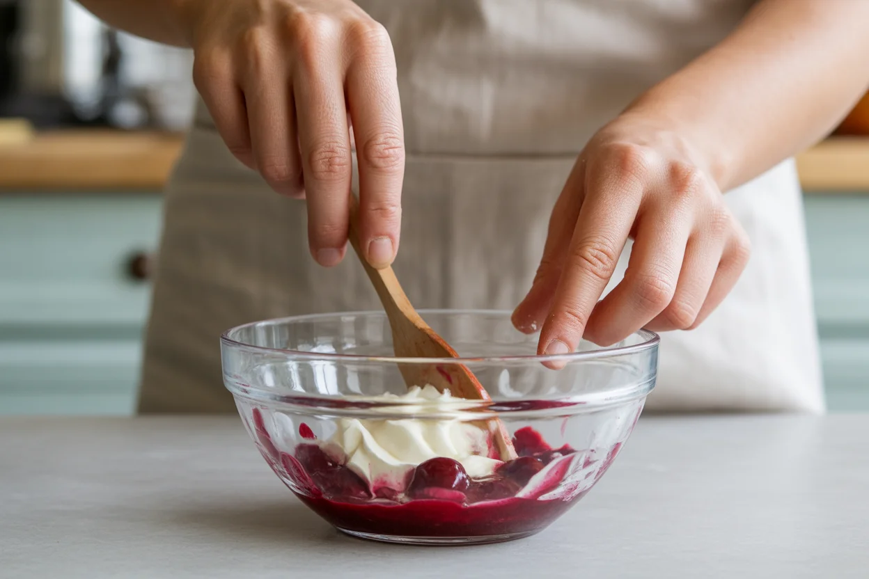 Sweet & Simple Small Batch Cherry Crumble in a Mini Baking Dish