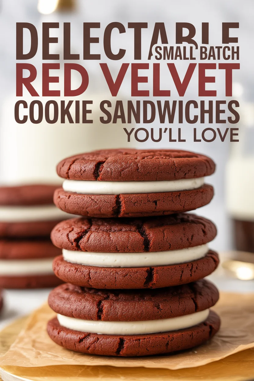 Small Batch Red Velvet Cookie Sandwiches