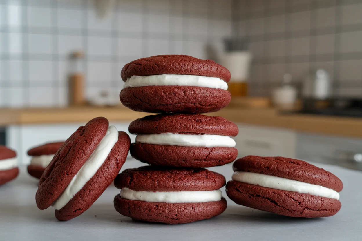 Delectable Small Batch Red Velvet Cookie Sandwiches You&rsquo;ll Love