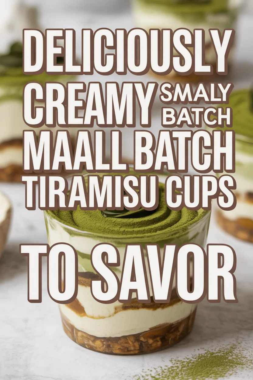 Small Batch Matcha Tiramisu Cups