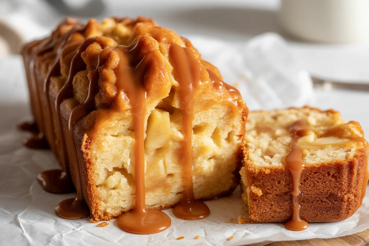 Deliciously Easy Small Batch Caramel Apple Mini Loaf Cake