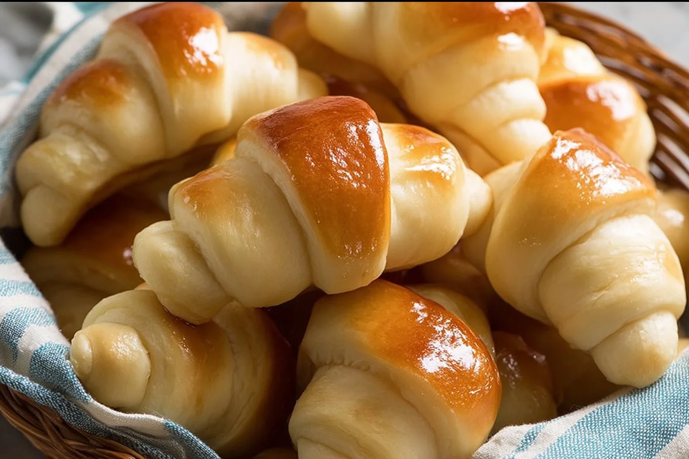 Baked batch of amazing dinner rolls fresh out of the oven
