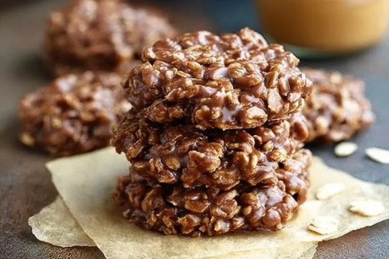 Classic no-bake cookies made with oats and chocolate