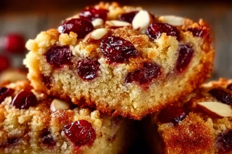 Cranberry Almond Breakfast Square - a tasty and healthy morning snack