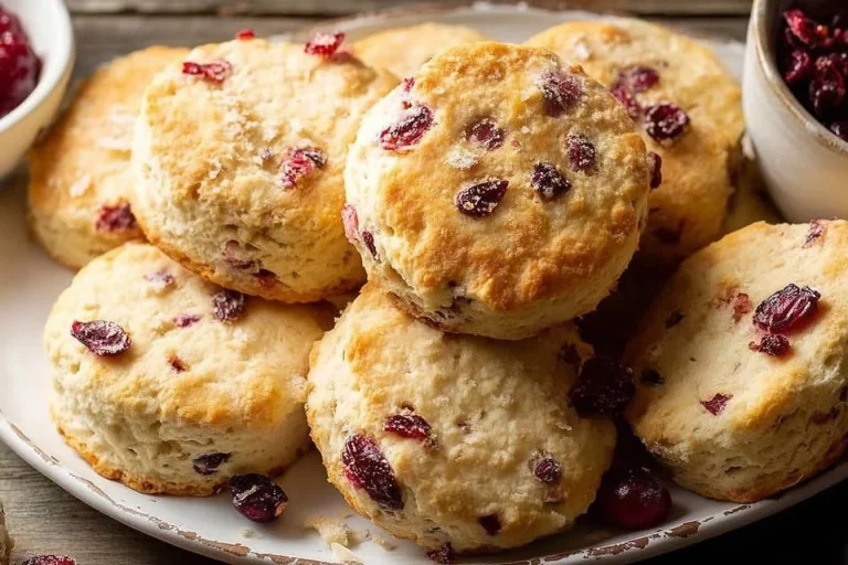 Cranberry Orange Bisconies fresh from the oven, golden brown and delicious