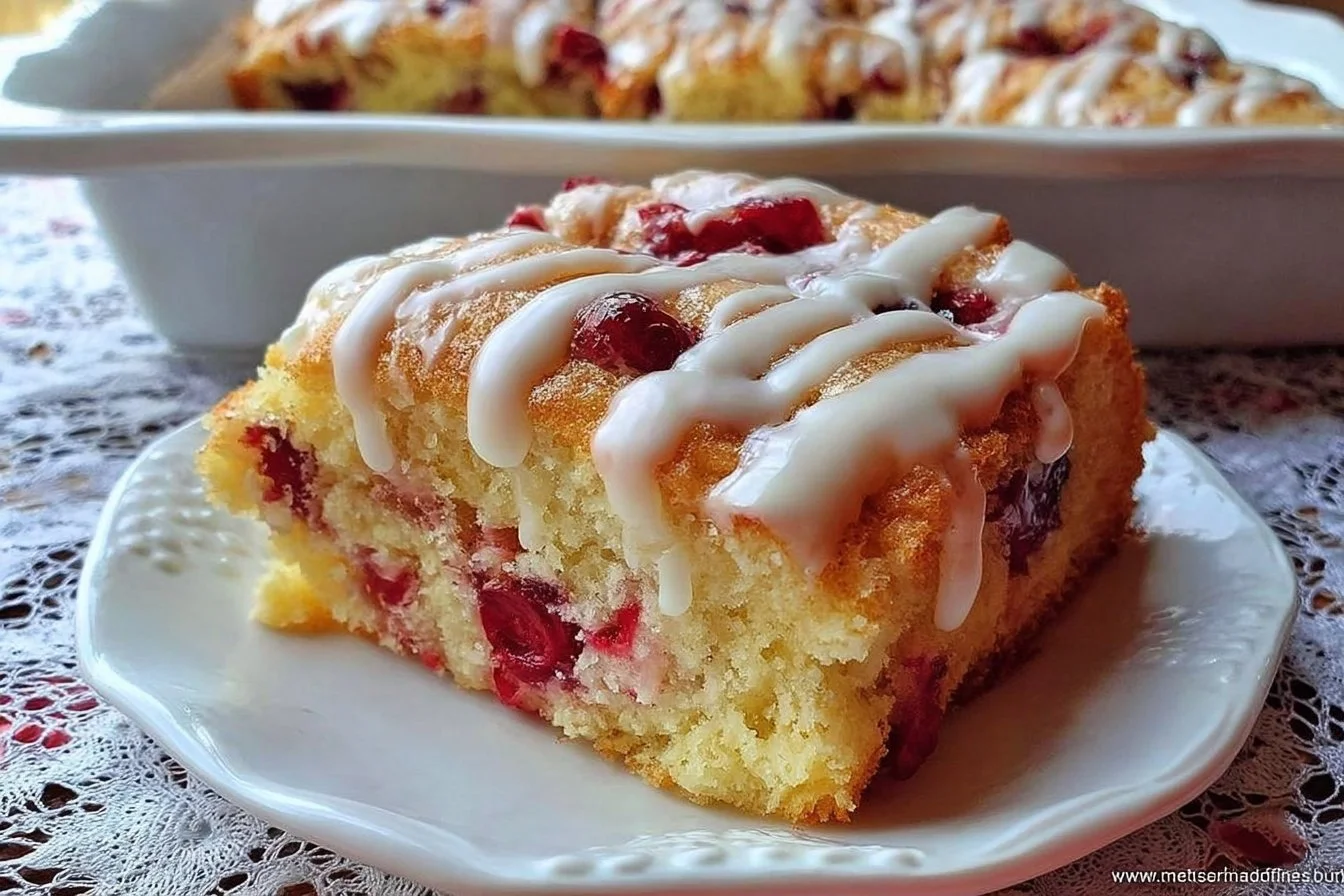 Freshly baked cranberry orange butter swim biscuits on a plate