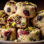 Cranberry Pistachio Shortbread Cookies