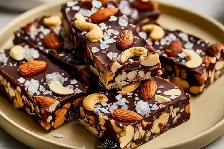 Dark Chocolate and Sea Salt Nut Bars with nuts and seeds