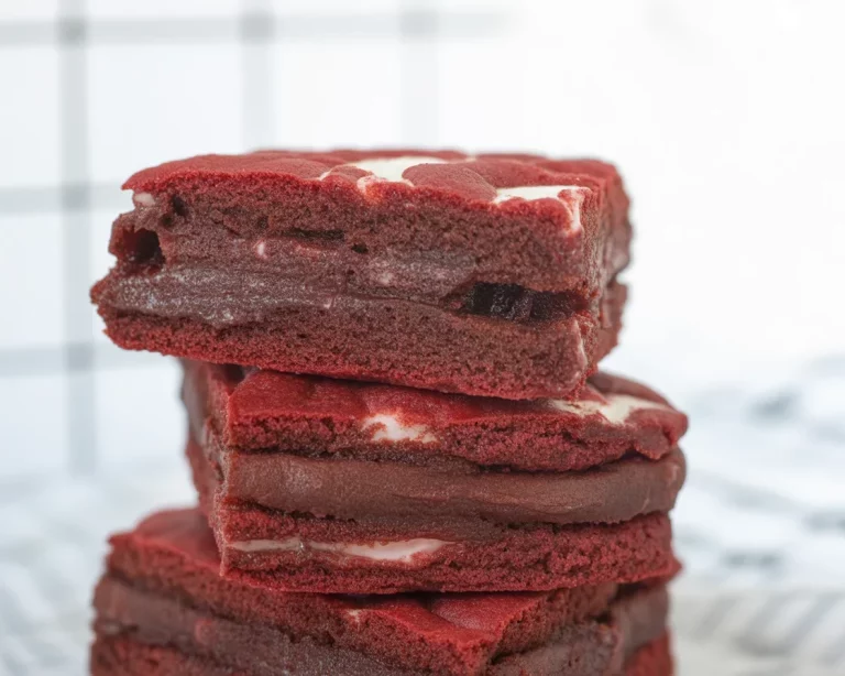 Small batch red velvet cookie sandwiches with cream cheese frosting