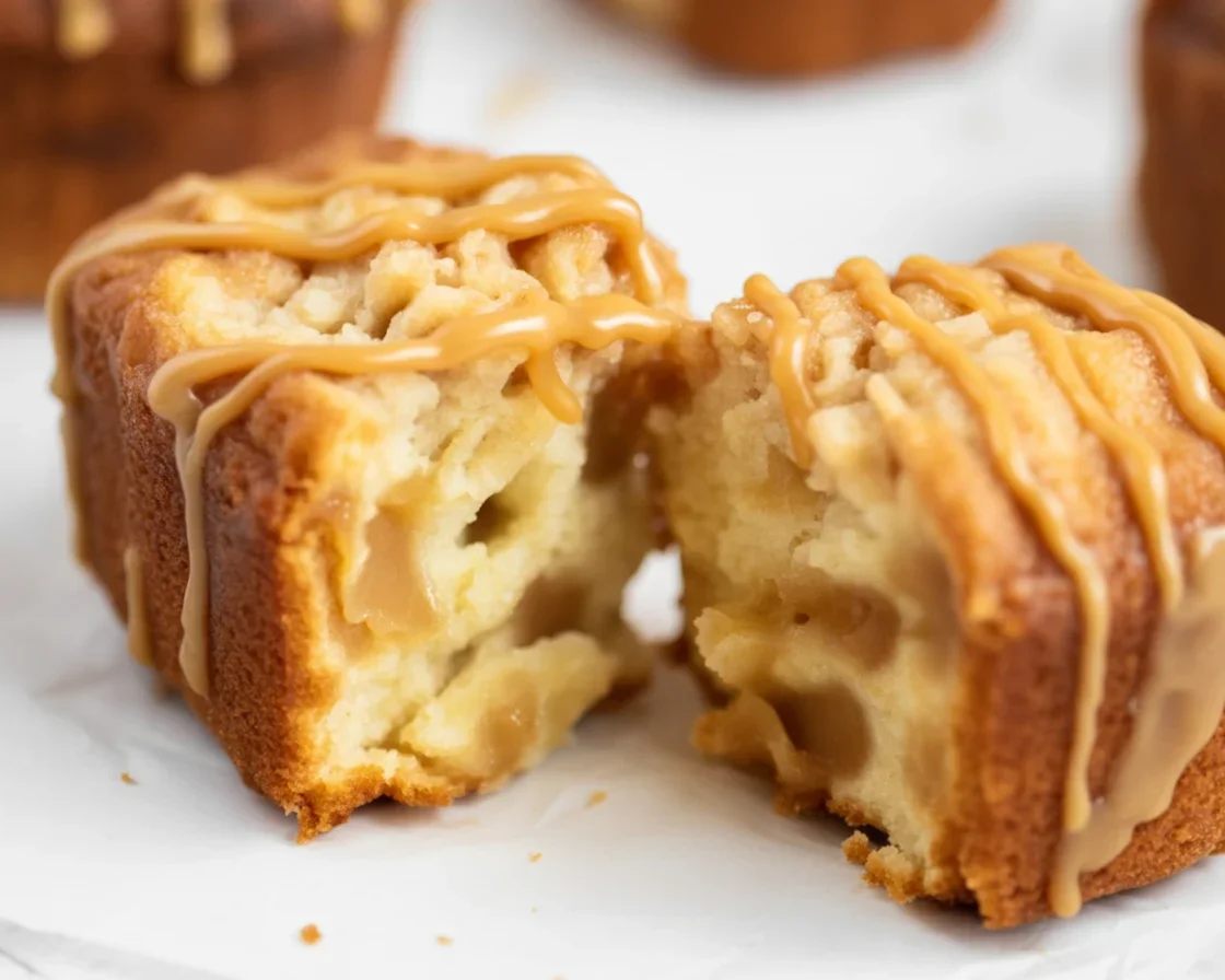 Small Batch Caramel Apple Mini Loaf Cake with warm spices and crispy crust.