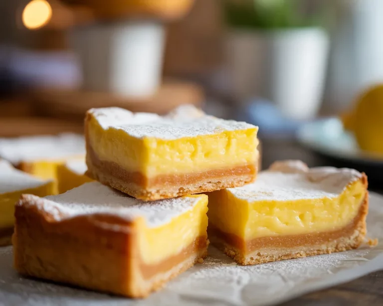 Easy small batch lemon bars with shortbread crust and creamy lemon filling