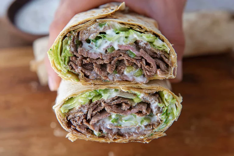 Homemade doner kebab recipe featuring succulent meat and fresh toppings.