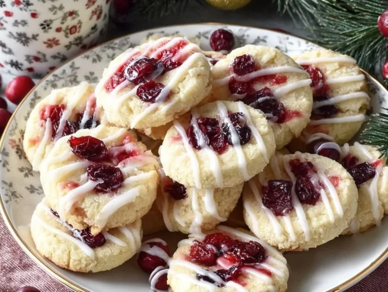Freshly baked lemon cranberry cookies with a citrusy flavor
