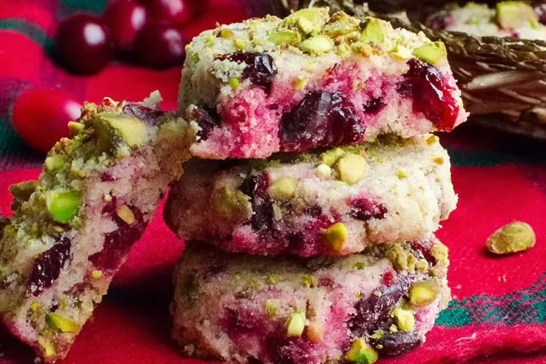 Sugar free keto cranberry pistachio cookies on a plate