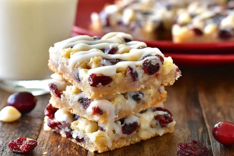 White Chocolate Cranberry Macadamia Magic Bars with a delicious layered texture