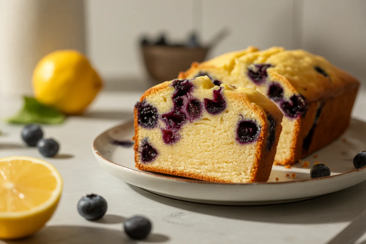 Deliciously Simple Small Batch Blueberry Lemon Loaf Cake