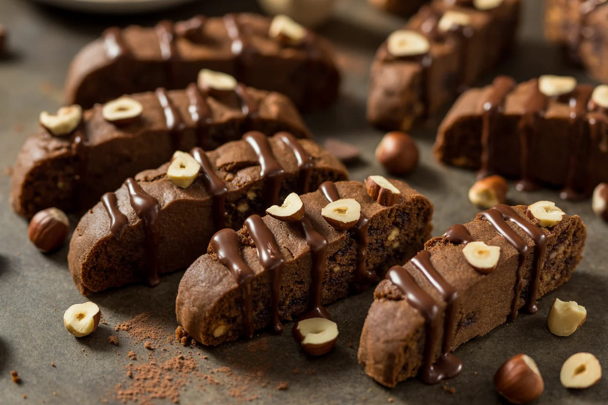 Small Batch Chocolate Hazelnut Biscotti