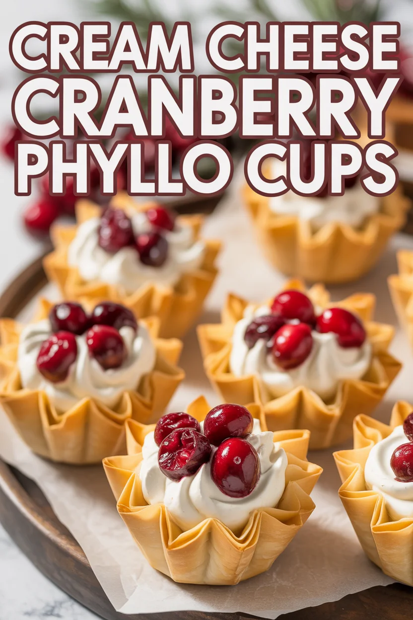 Cream Cheese Cranberry Phyllo Cups for Your Holiday Gatherings!