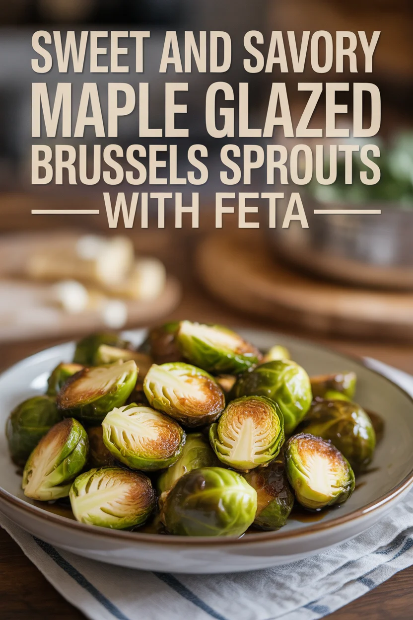 Maple Glazed Brussels Sprouts with Feta