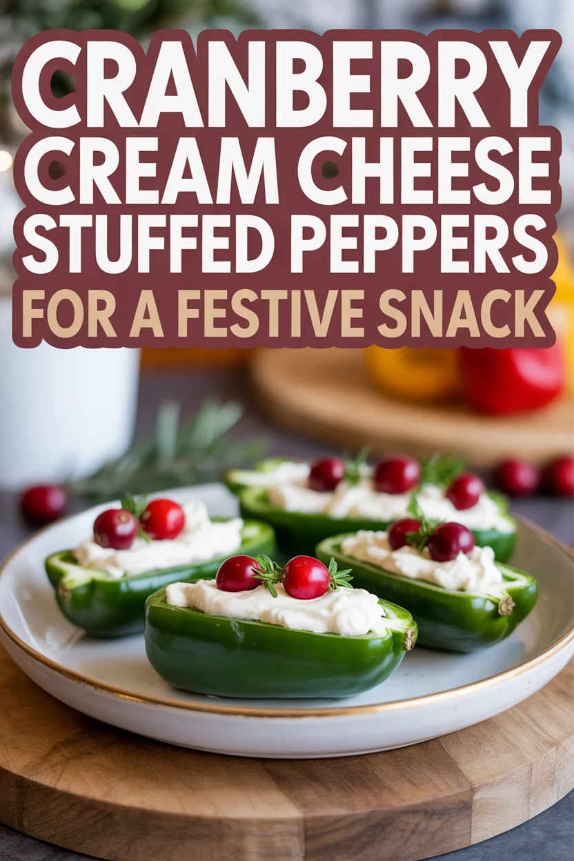 Cranberry Cream Cheese Stuffed Mini Peppers for a Festive Snack